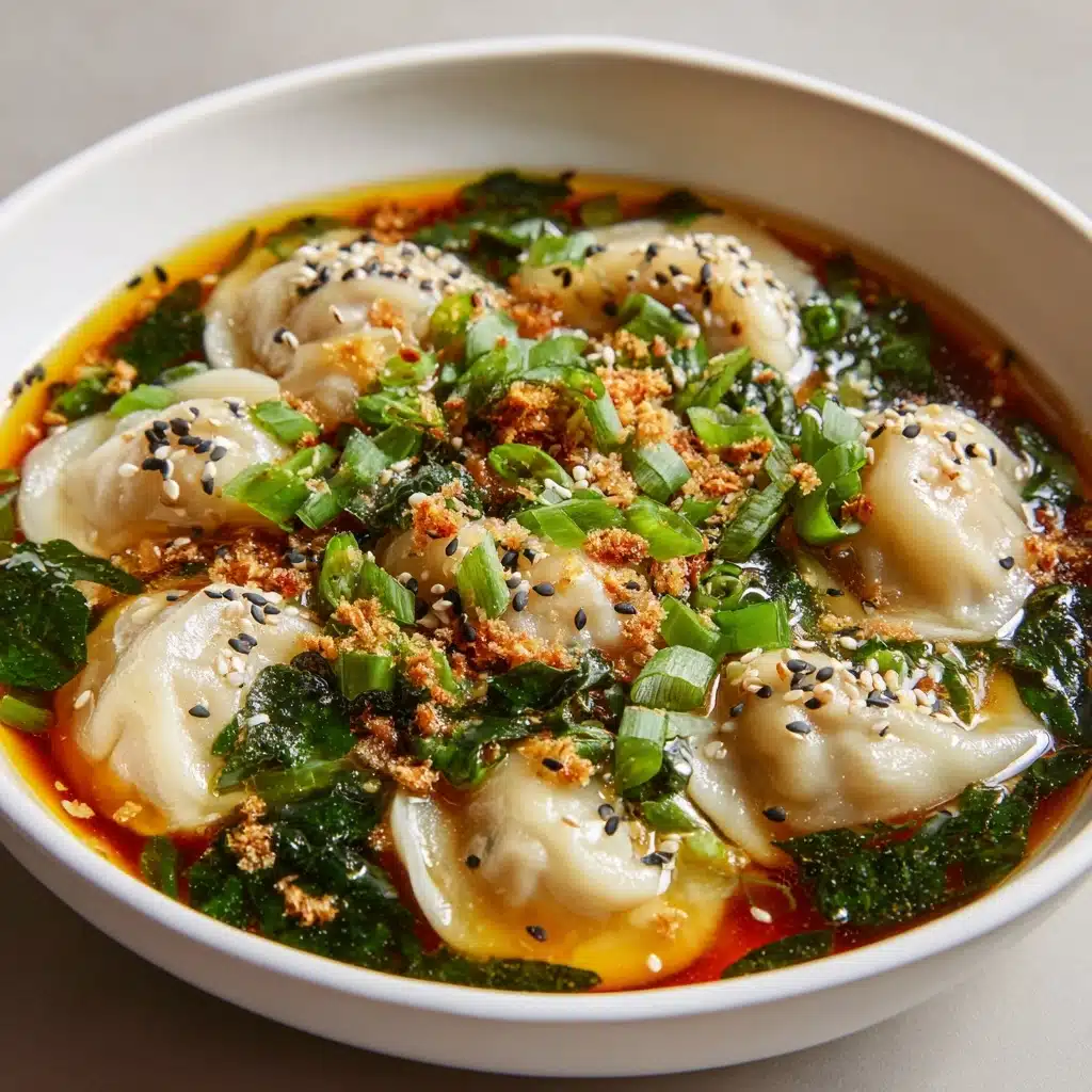 Easy Asian Dumpling Potsticker Soup Recipe - Recipe Image