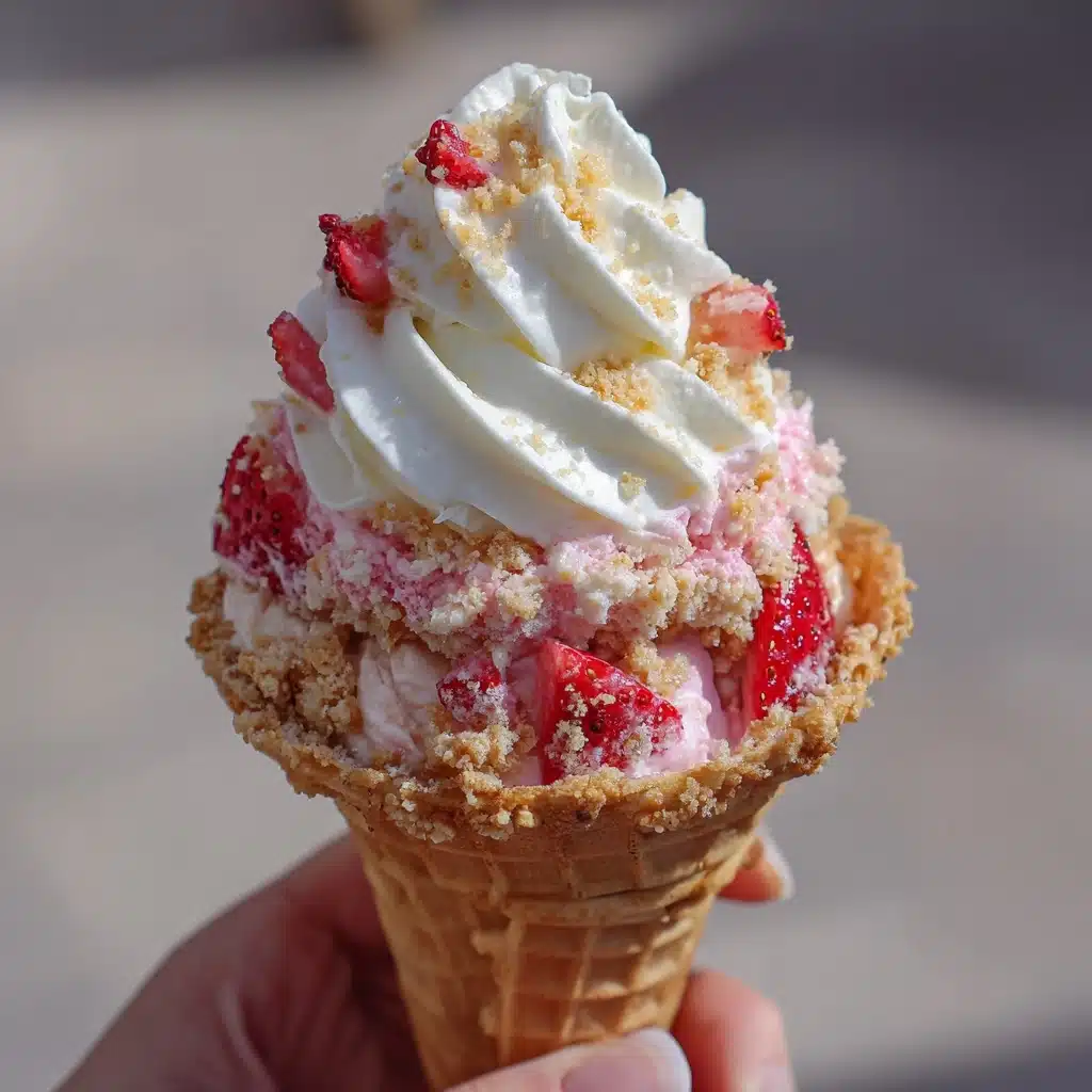 Strawberry Crunch Cheesecake Cones Recipe - Recipe Image