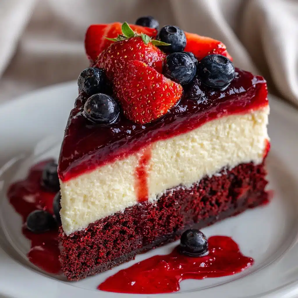 Red Velvet Strawberry Cheesecake Recipe - Recipe Image