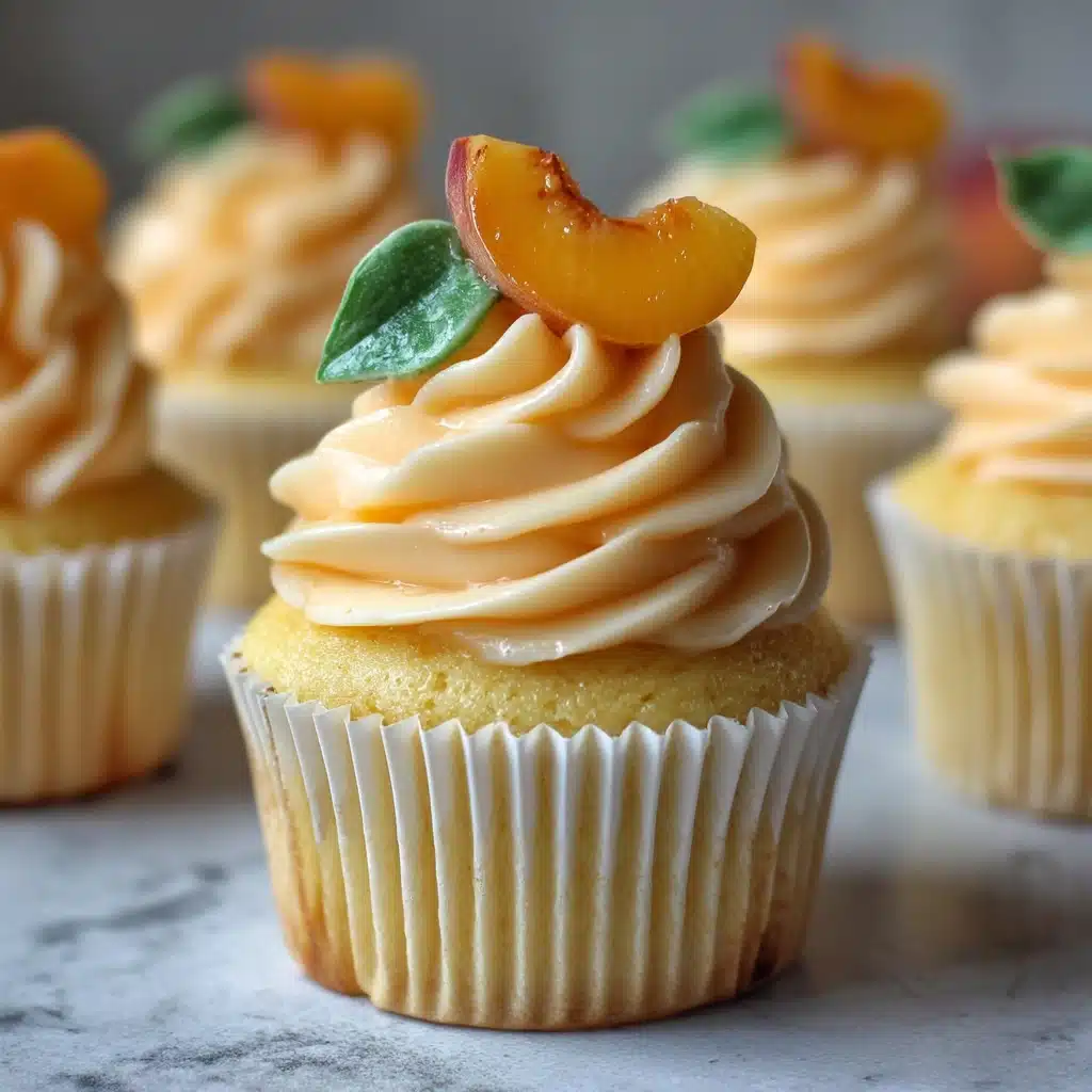Honey Peach Cream Cheese Cupcakes Recipe - Recipe Image