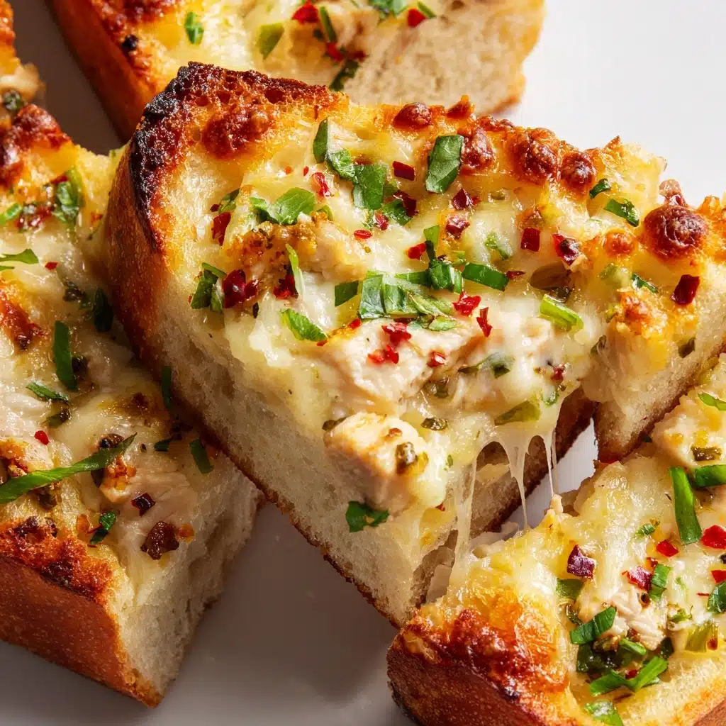 The Viral Chicken Alfredo Garlic Bread I'm Obsessed With Recipe - Recipe Image