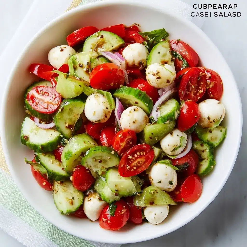 Fresh Cucumber Caprese Salad Recipe