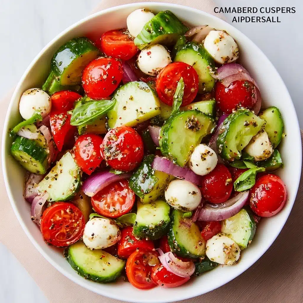 Fresh Cucumber Caprese Salad Recipe - Recipe Image