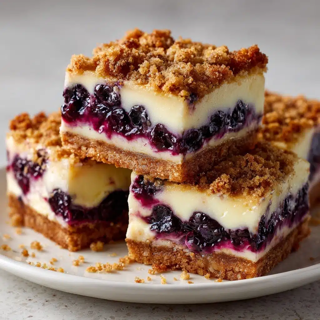 Blueberry Crisp Cheesecake Bars Recipe - Recipe Image