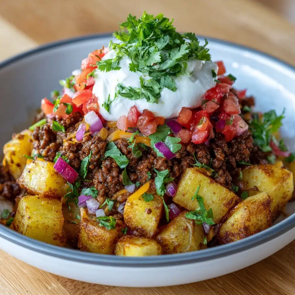 Ground Beef and Potato Taco Bowl Recipe