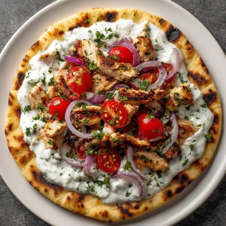 Greek Chicken Gyros with Lemon-Herb Marinade and Tzatziki Recipe