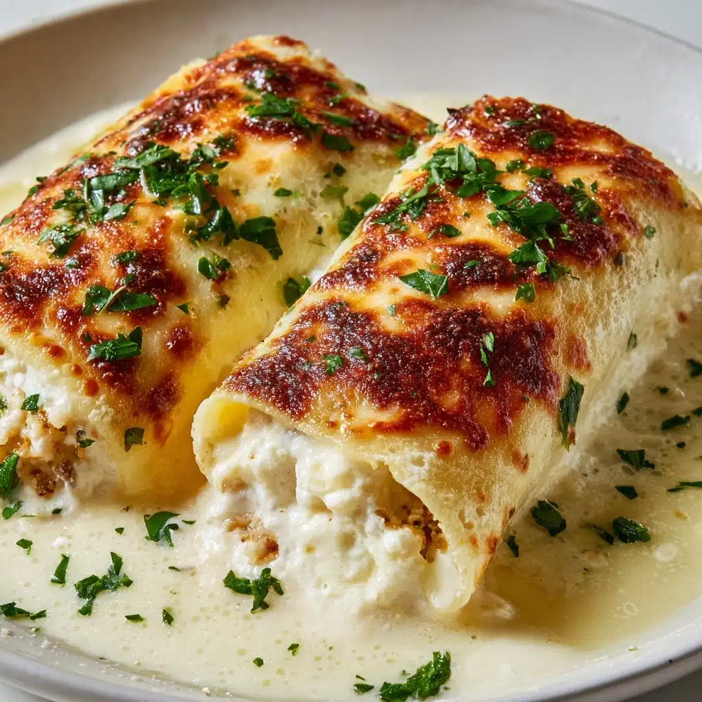 Chicken Alfredo Lasagna Rolls Recipe - Recipe Image
