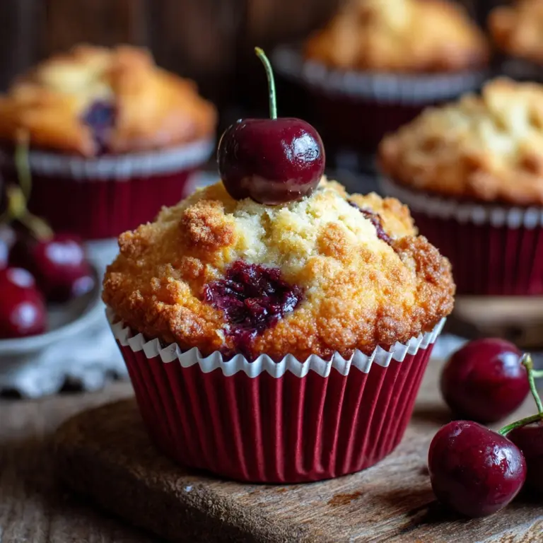 Cherry Cobbler Muffins Recipe