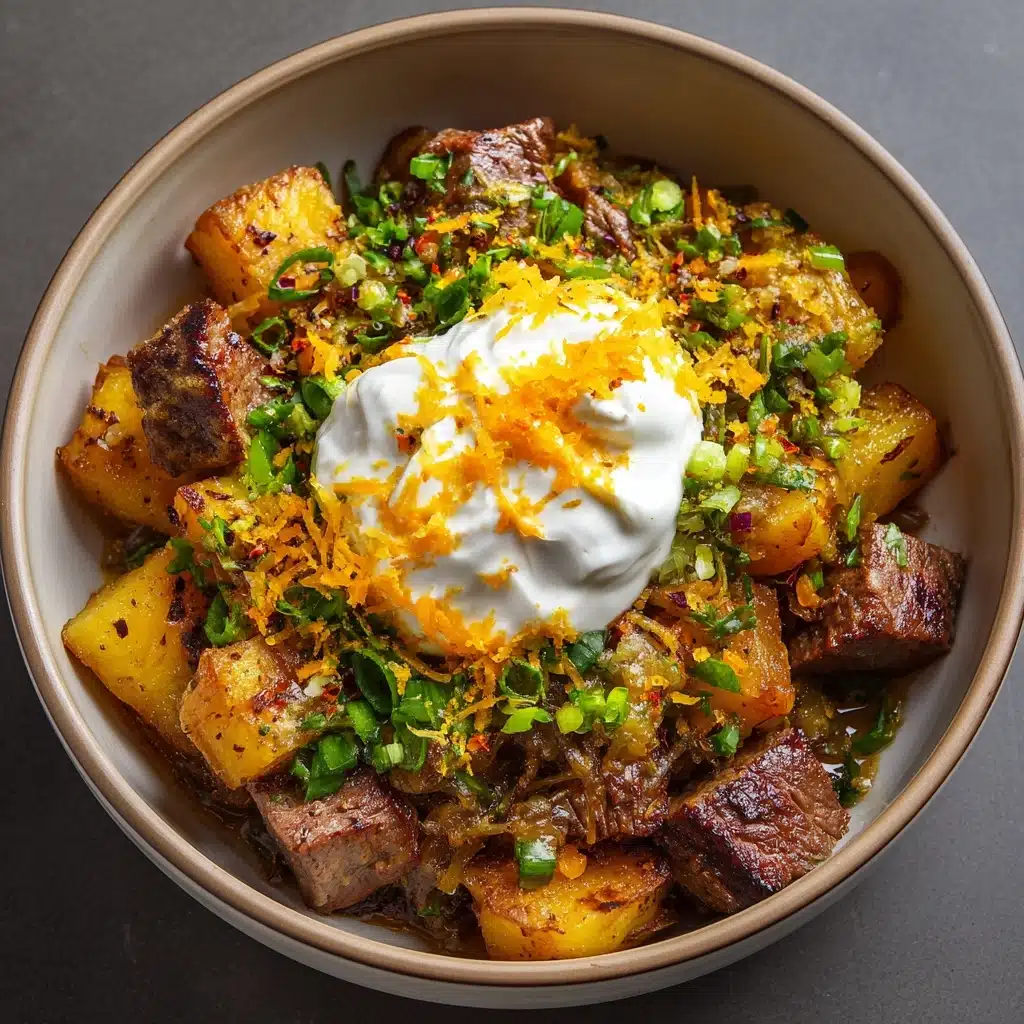 Crockpot Loaded Steak and Potato Bake Recipe - Recipe Image