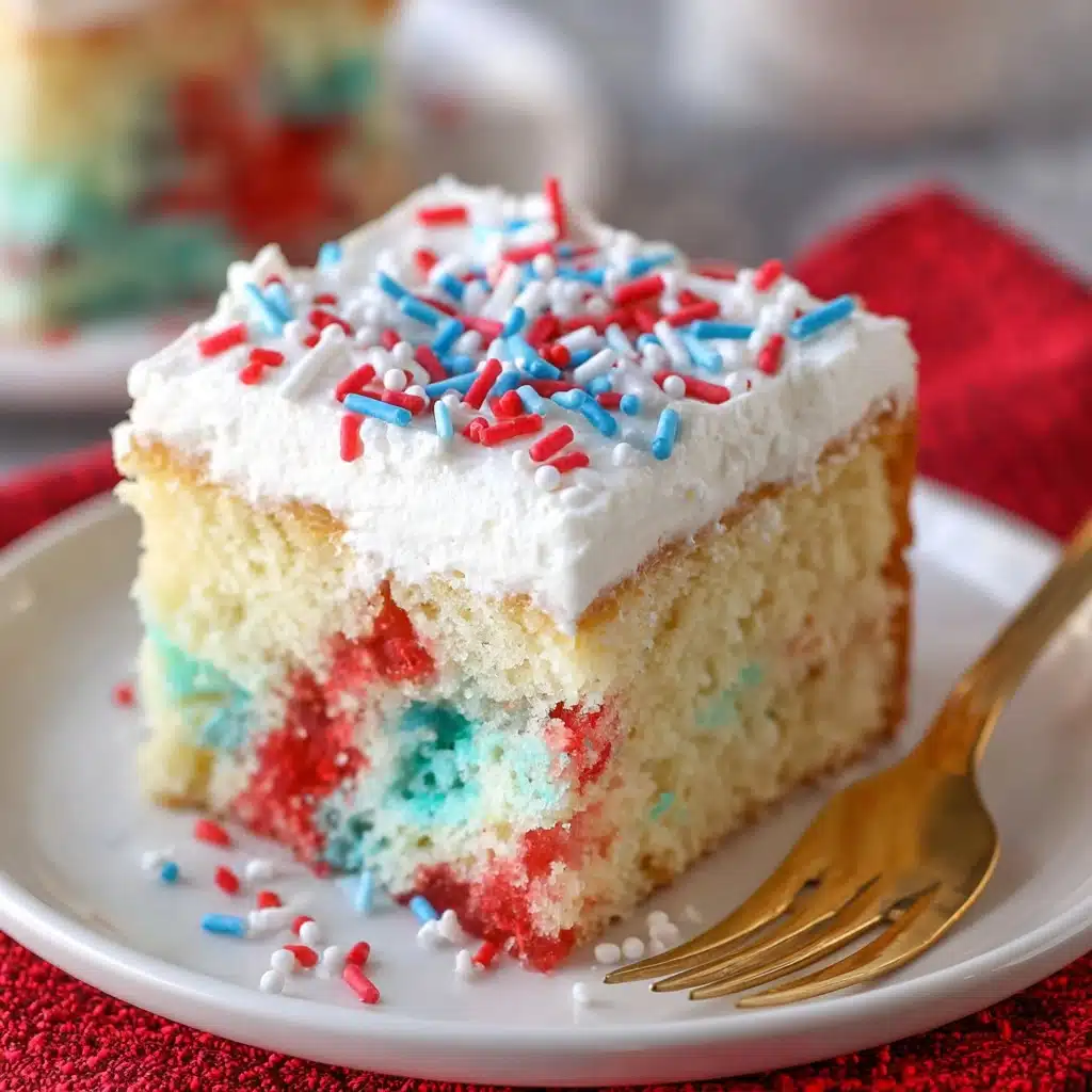 4th of July Poke Cake Recipe - Recipe Image