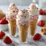Strawberry Crunch Cheesecake Cones Recipe