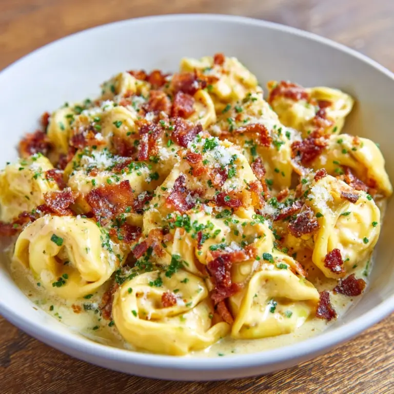 Creamy Tortellini Carbonara Recipe