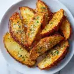 Baked Garlic Parmesan Potato Wedges Recipe