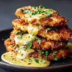Pretzel Chicken with Mustard-Cheddar Sauce Recipe