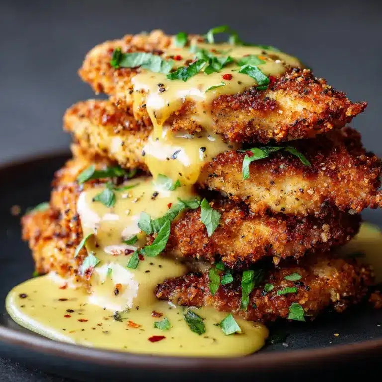 Pretzel Chicken with Mustard-Cheddar Sauce Recipe