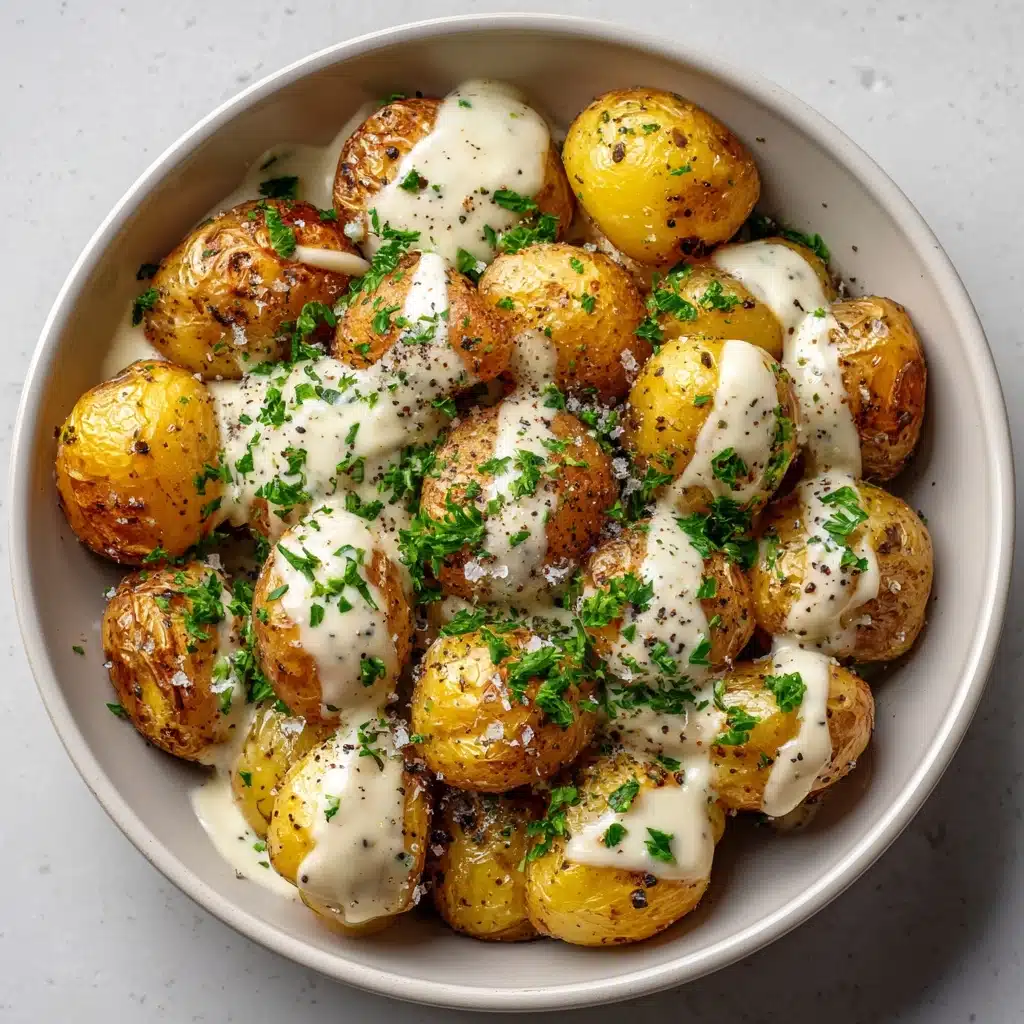 Creamy Garlic Baby Potatoes Recipe