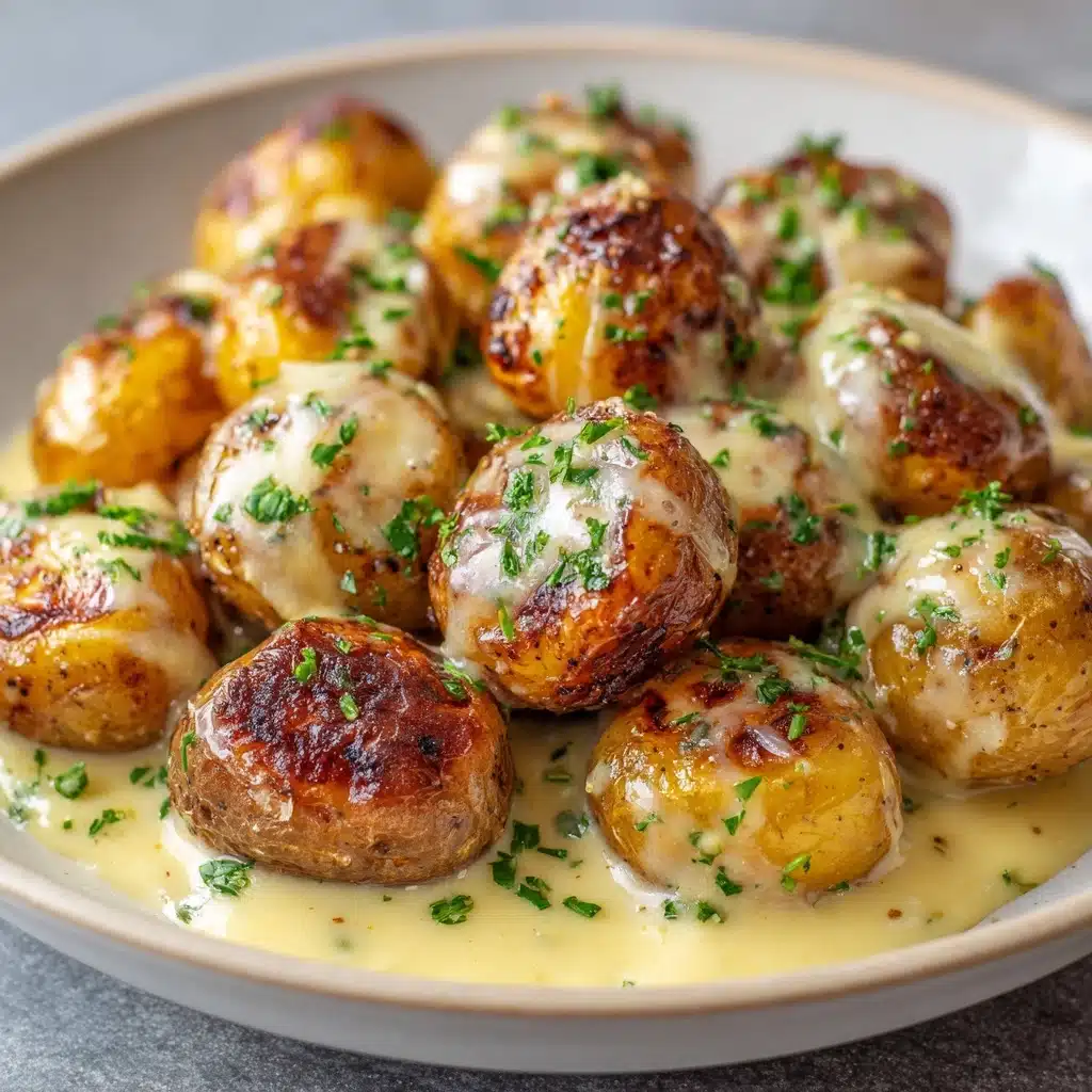 Creamy Garlic Baby Potatoes Recipe - Recipe Image