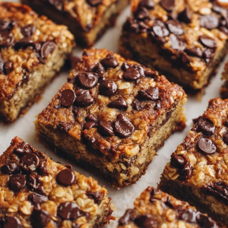Banana Peanut Butter Oat Bars Recipe
