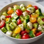 Tomato Cucumber Mozzarella Salad Recipe
