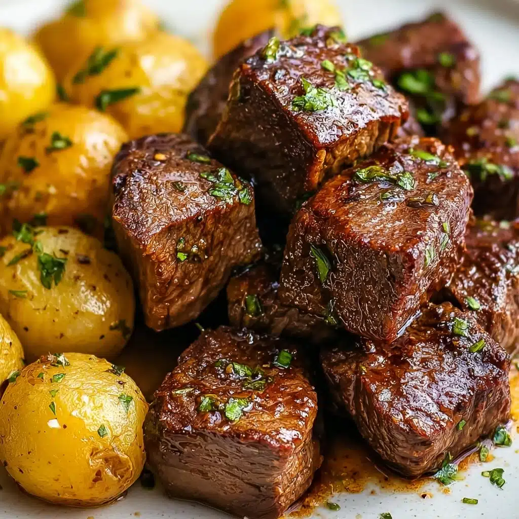 Garlic Butter Steak Bites and Potatoes Recipe - Recipe Image