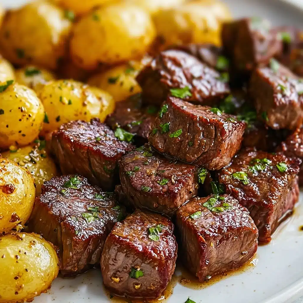 Garlic Butter Steak Bites and Potatoes Recipe - Recipe Image