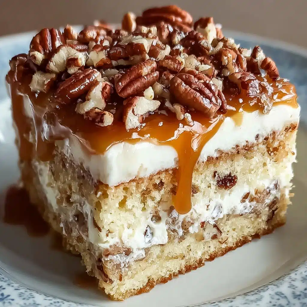 Butter Pecan Praline Poke Cake Recipe - Recipe Image