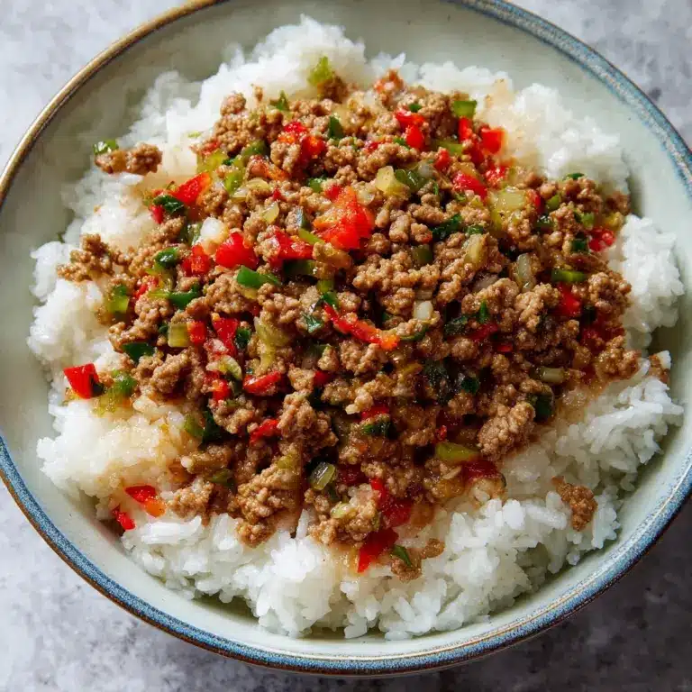 Beef and Pepper Rice Bowls Recipe
