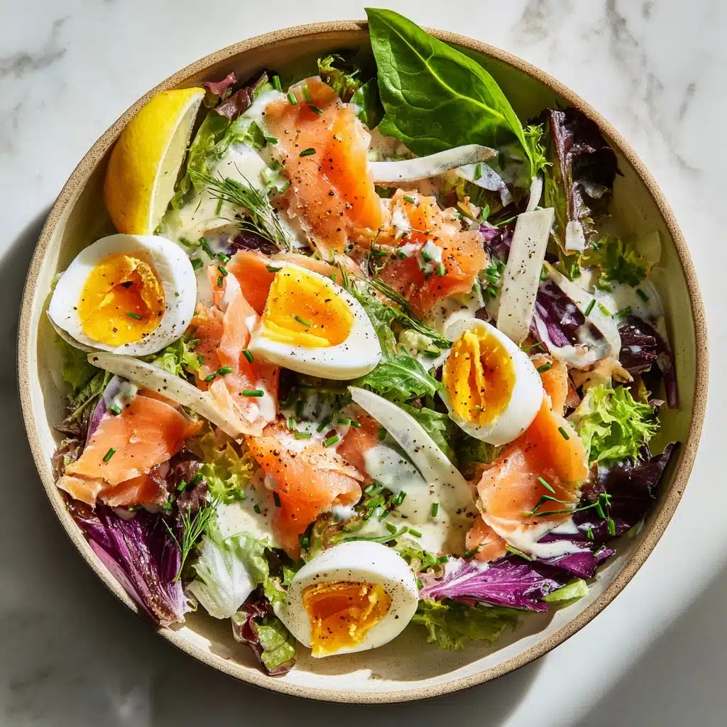 Smoked salmon salad recipe