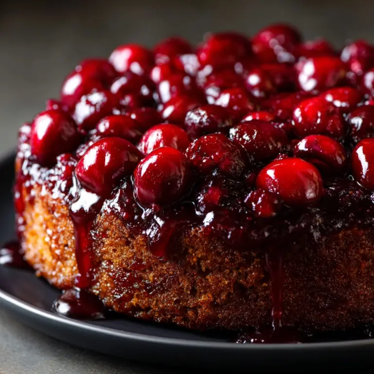 Chocolate Cherry Upside Down Cake Recipe
