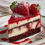 Red Velvet Strawberry Cheesecake Recipe