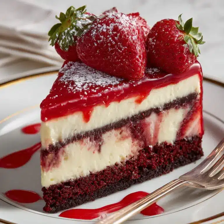 Red Velvet Strawberry Cheesecake Recipe
