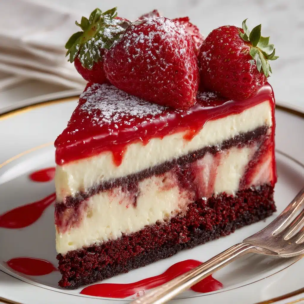 Red Velvet Strawberry Cheesecake Recipe