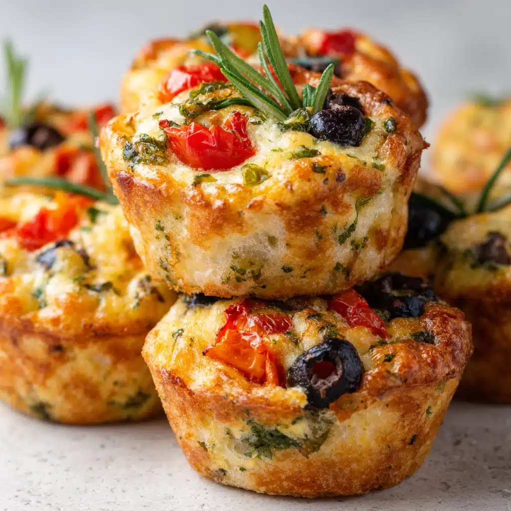 Focaccia Muffins (Easy No Knead with 3 Flavors) Recipe