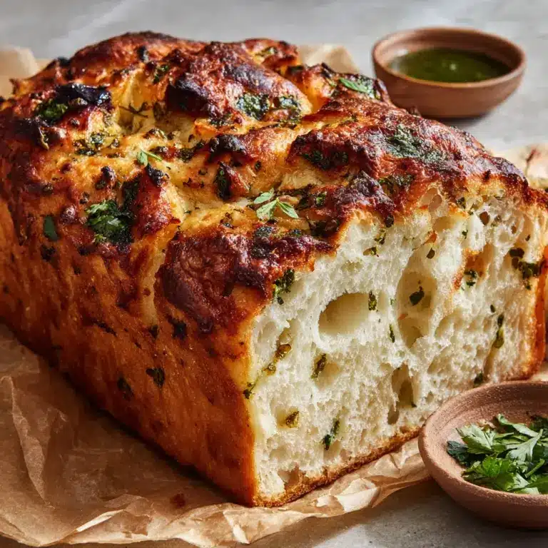 Cheese, Herb & Garlic Quick Bread (No Yeast) Recipe