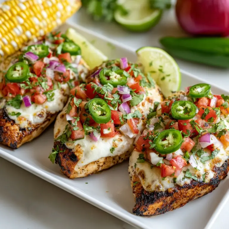 Grilled Salsa Verde Pepper Jack Chicken Recipe