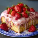 Strawberry Honeybun Cake with Strawberry Cream Icing Recipe