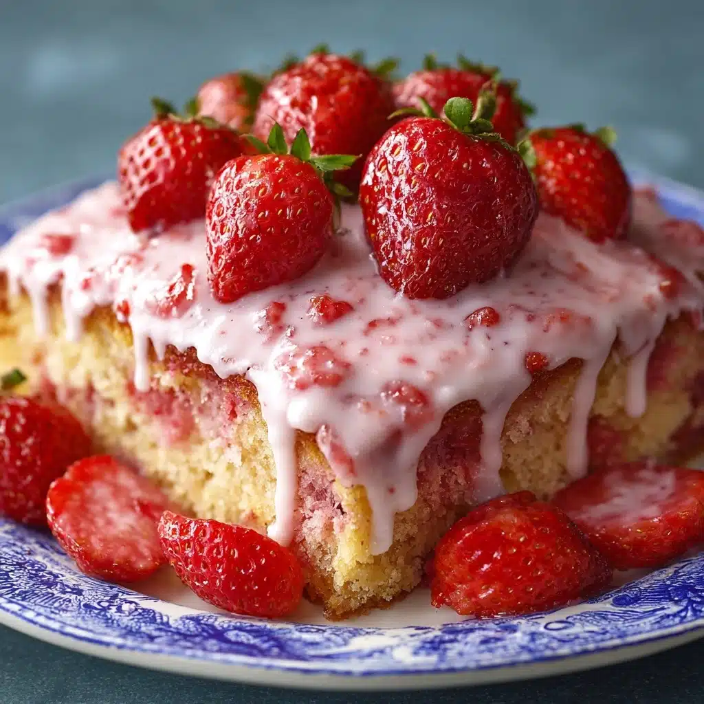 Strawberry Honeybun Cake with Strawberry Cream Icing Recipe - Recipe Image