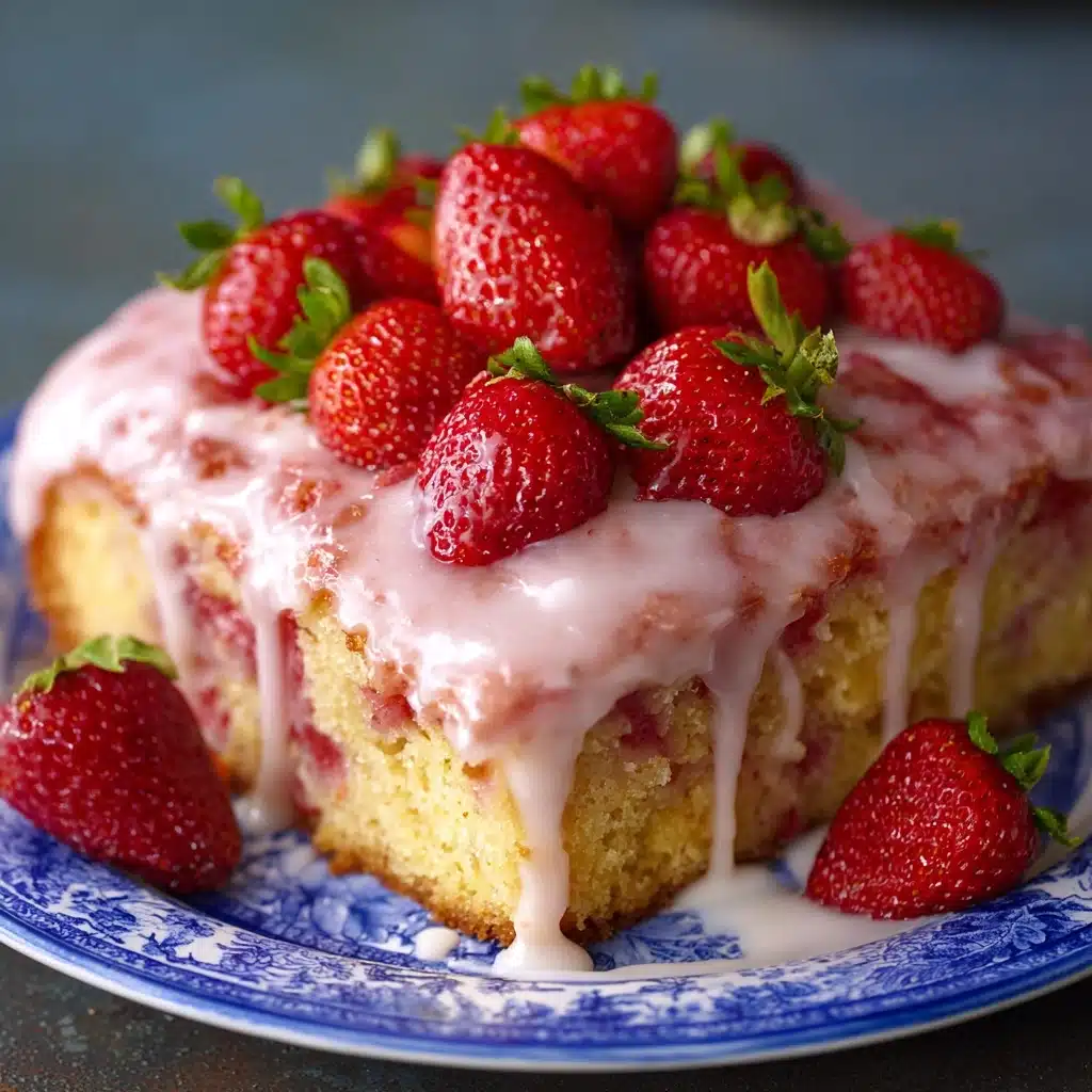 Strawberry Honeybun Cake with Strawberry Cream Icing Recipe - Recipe Image