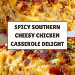 Spicy Southern Cheesy Chicken Spaghetti Casserole Recipe