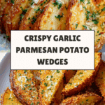 Baked Garlic Parmesan Potato Wedges Recipe