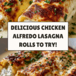 Chicken Alfredo Lasagna Rolls Recipe