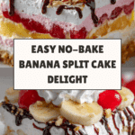 No-Bake Banana Split Cake Recipe