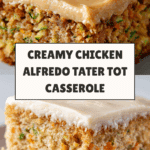 Chicken Alfredo Tater Tot Casserole