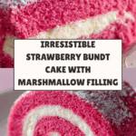Strawberry Bundt Cake with Marshmallow Cream Filling Recipe