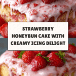 Strawberry Honeybun Cake with Strawberry Cream Icing Recipe