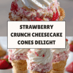 Strawberry Crunch Cheesecake Cones Recipe