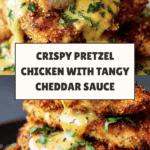 Pretzel Chicken with Mustard-Cheddar Sauce Recipe