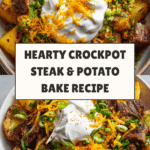 Crockpot Loaded Steak and Potato Bake Recipe