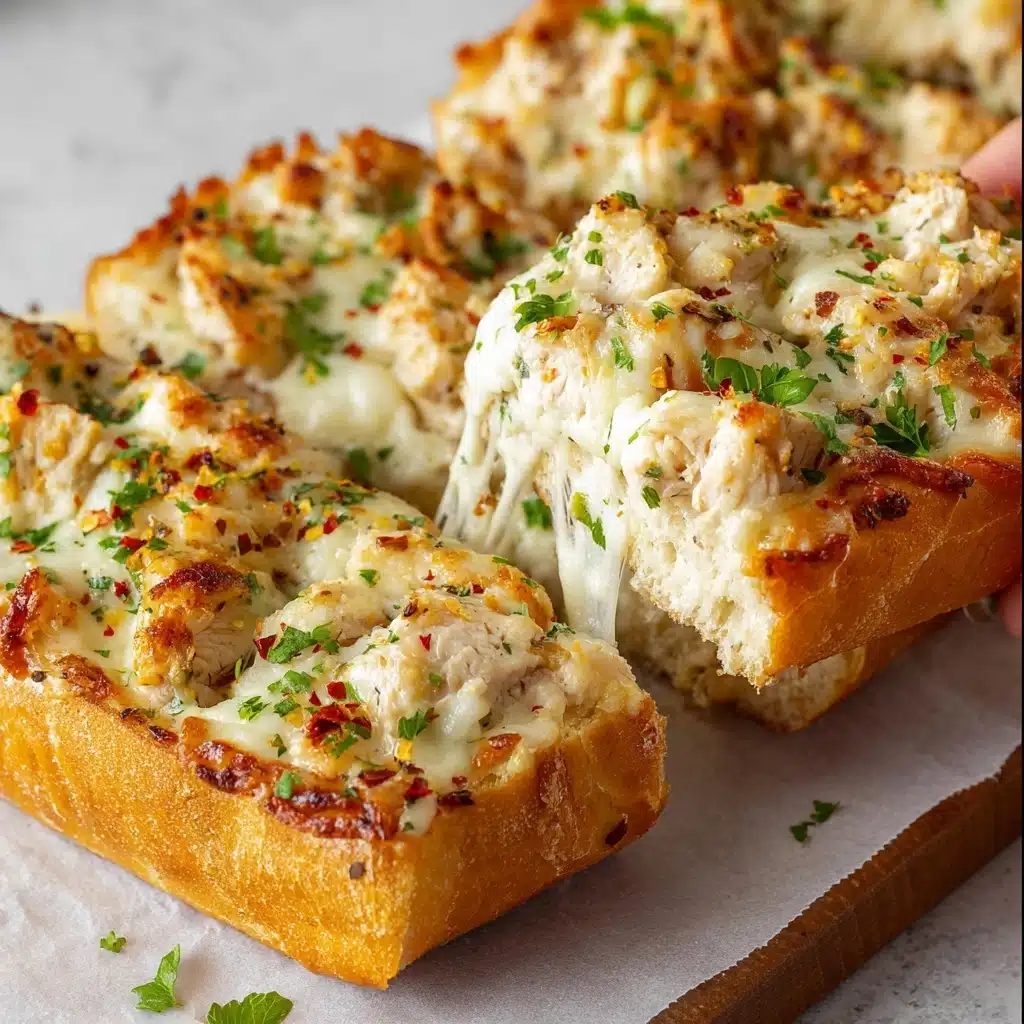 The Chicken Alfredo Garlic Bread Recipe - Recipe Image