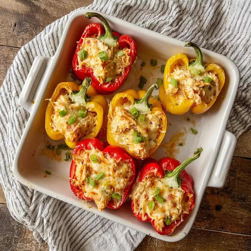 Creamy Chicken Stuffed Peppers Recipe - Recipe Image